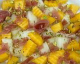 Foto del paso 3 de la receta: Ensalada de nectarina, melón y jamón