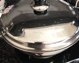 A picture of step 1 of Dhokli curry.