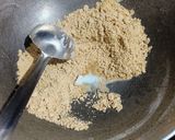A picture of step 2 of Singhara Sesame Halwa.