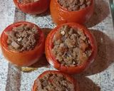 A picture of step 2 of Stuffed Tomatoes with Ground Beef 🍅🍅🍅.