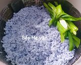Hình bước làm 1 của món Xôi hoa đậu biếc đùi gà nướng nồi chiên ko dầu