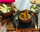 A picture of step 10 of Bengali: Till-Kasundi Murgi or Chicken Curry in the Sesame-Mu.
