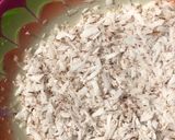 A picture of step 1 of Kwakwumeti(coconut flakes).