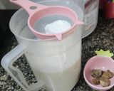 Hình bước làm 3 của món Sữa hạt kê + hạt sen + hạt điều🥛🥛🥛🍶🍶🍶