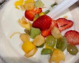A picture of step 3 of Fruits Yogurt Cake - Bánh Noel.