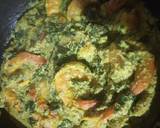 Kochupata diye Chingri(Prawn with Colocasia leaves) recipe step 3 photo