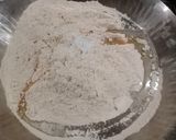 A picture of step 1 of Masala laccha paratha with aloo matar in tomato gravy.