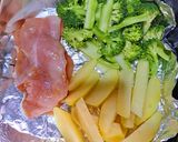 Hình bước làm 2 của món Ức gà,rau củ nướng eat clean