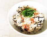 A picture of step 5 of Rice Balls with Tempura Bits and Salted Kelp - Great for Lunchboxes.