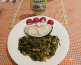Foto del paso 5 de la receta: Pez espada al microondas con salsa tártara y espinacas