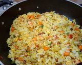 A picture of step 3 of Poha (quick breakfast).