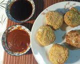 A picture of step 5 of Zucchini and Carrot Fritters in the Air Fryer.