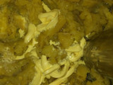 Mangú de plátano con chuleta y cebolla
