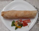 A picture of step 4 of Hummus Tikka Wrap.