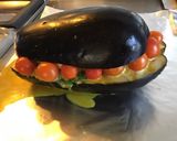 Une image de l'étape 13 de Aubergines farcies épinards courgettes tomates cerises et mozzarella.