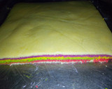 A picture of step 5 of Rainbow cookies.