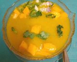 A picture of step 4 of Mango Gazpacho.