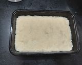 A picture of step 4 of Non fire Tricolor coconut burfi.