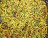A picture of step 4 of Palak paratha.