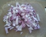 A picture of step 1 of Sweet and sour kachumbari salad.