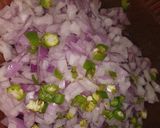 A picture of step 1 of Onion roti.
