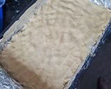 A picture of step 4 of Millionaire's Shortbread.