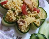 A picture of step 7 of Vegetable chicken pulao.