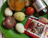 A picture of step 1 of Boiled egg masala curry.