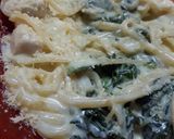 Foto del paso 4 de la receta: Fideos con espinaca y pollo