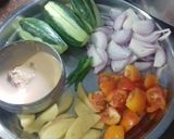 A picture of step 1 of Aalu potol postu.