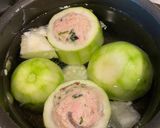 A picture of step 2 of Winter Melon Soup with Pork Paste Filling.