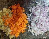 A picture of step 1 of Pav bhaji.