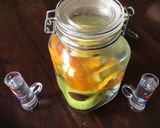 A picture of step 2 of California Farm Poire William Liqueur.