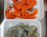 奶油鮭魚蝦仁蛋炒飯的食譜步驟1照片