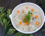 Hình bước làm 6 của món Cháo Nấm Cốt Dừa (Món Chay)