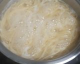 A picture of step 1 of Lacto vegetarian creamy spaghetti.