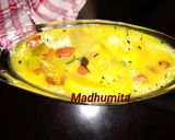 A picture of step 5 of Ambila vegetable Kadhi.