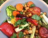 A picture of step 2 of Roasted vegetable and chickpea salad.