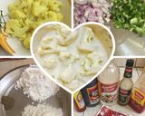 A picture of step 1 of Gobi manchuriyan.