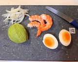 A picture of step 1 of Chilled Avocado Shrimp Somen Noodles.