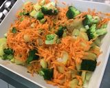 Une image de l'étape 14 de Gratin de pommes de terre et brocolis aux carottes et lard.