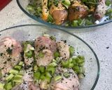 Foto del paso 1 de la receta: Muslos de pollo estilo oriental con menestra de mix setas y ajetes