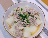 Hình bước làm 3 của món Thịt ba chỉ nấu củ cải kiểu Nhật {バター香る簡単豚バラ大根}