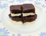 A picture of step 3 of Halwai style TWO LAYER CHOCOLATE BURFI.
