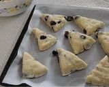 A picture of step 9 of Blueberry and White Chocolate Scones.