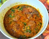 A picture of step 6 of Gulabjamun kofta curry.