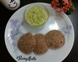 A picture of step 5 of Ragi Idli.