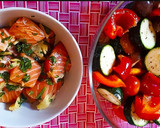 Foto del paso 1 de la receta: Brochetas de salmón al grill con verduras