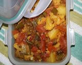 A picture of step 17 of Undhiyu.