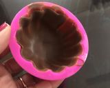 A picture of step 3 of Strawberry Cream Cheese in  Chocolate Cup.